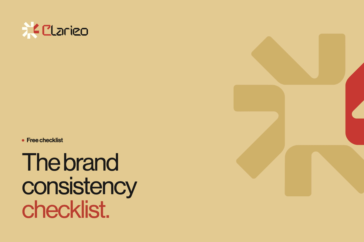 Cover of the Clarieo brand consistency checklist