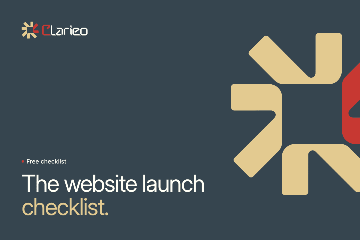 Cover of the Clarieo website launch checklist